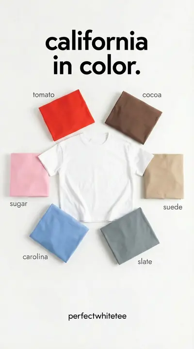 Finished ad: swatch flat lay